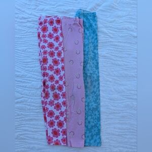 Floral and Solid Kids Headbands - Pink and Blue